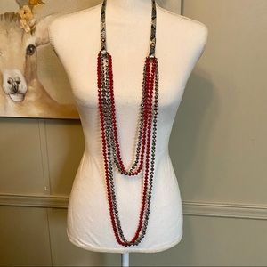 🎈 2 Beaded Necklaces with a necklace holder